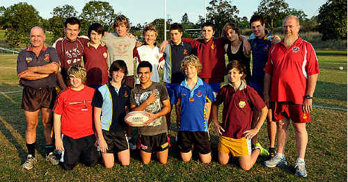 Despite lifting the minor premiership, the Gympie Devils Under 15 side fell short in the race for the premiership. The team included (back) coach Kev Hooker, Ben Kerr, Sam Donahue, Scott Gear, Nathan Boatfield, Paul Smith, Nick Gear, Will Raye, Mason Watson, assistant coach Steve Daniell and (front) Sam Hooker, Mackinley Jackson, Kyle Dahlstrom, Josh Martin and Cory McIntyre. Despite lifting the minor premiership, the Gympie Devils Under 15 side fell short in the race for the premiership. The team included (back) coach Kev Hooker, Ben Kerr, Sam Donahue, Scott Gear, Nathan Boatfield, Paul Smith, Nick Gear, Will Raye, Mason Watson, assistant coach Steve Daniell and (front) Sam Hooker, Mackinley Jackson, Kyle Dahlstrom, Josh Martin and Cory McIntyre.